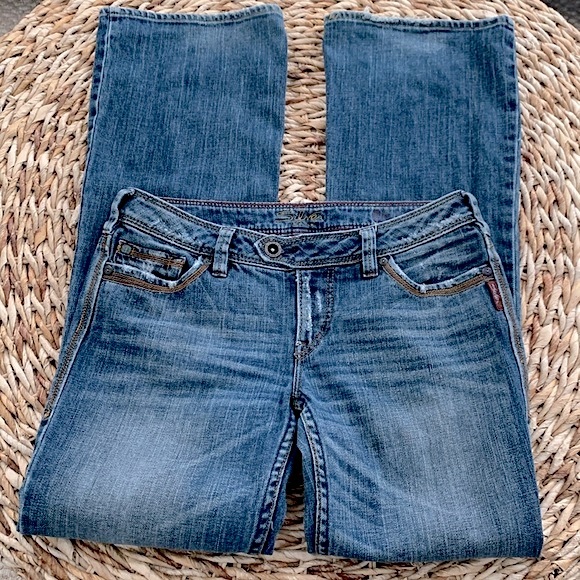 Silver Tina Distressed Low Rise Bootcut Jean - Picture 2 of 16